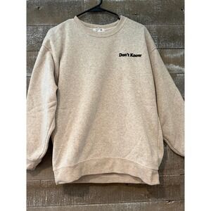 Refuge Athletics "Don't Know" Embroidered Crewneck Sweatshirt